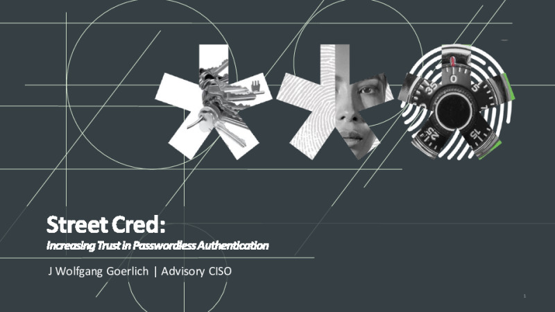 Street Cred: Increasing Trust in Passwordless Authentication