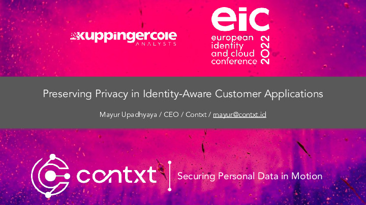 Preserving Privacy in Identity-Aware Customer Applications