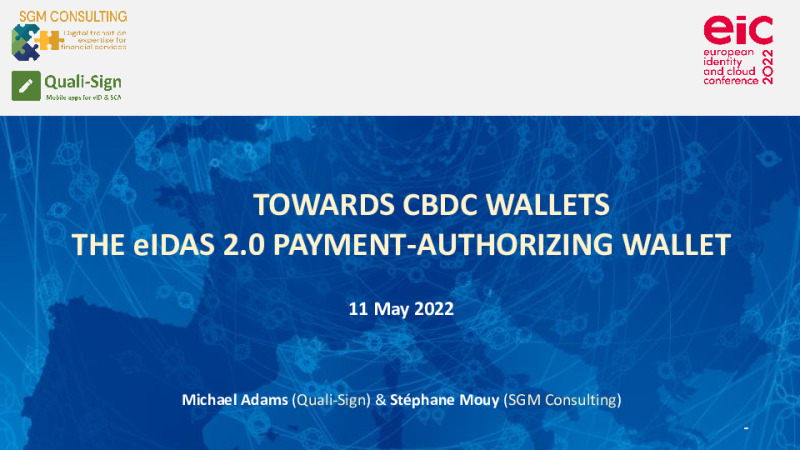 A Key Milestone towards CBDC Wallets - The eIDAS 2.0 Payment-Authorising Wallets